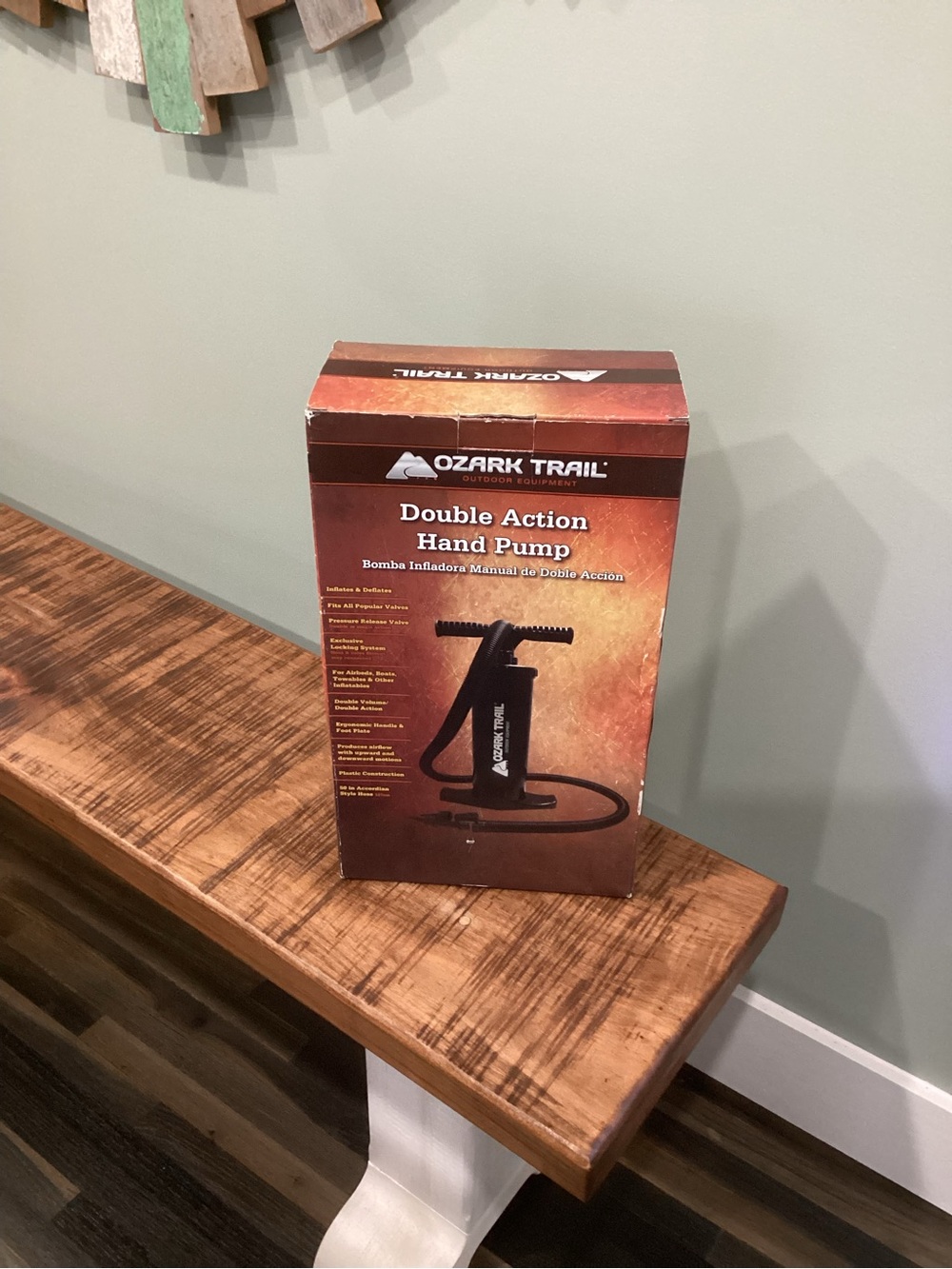 Ozark Trail Brown and Black Double Action Hand Pump